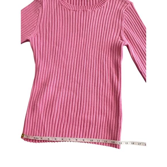 English Factory Pink Ribbed Sweater Women’s L – August Apparel - Picture 9 of 11